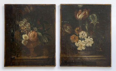 Title Continental School - Two Floral Still Lifes / Artist