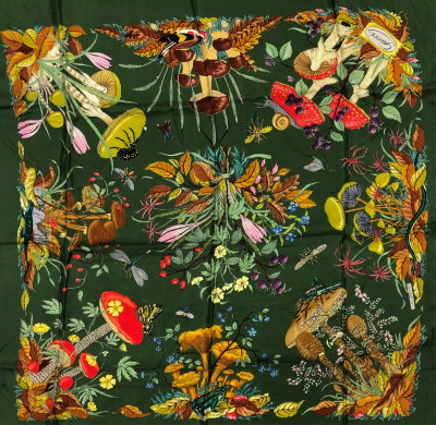 Image for Lot Gucci Silk Scarf - Funghi