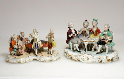 Image for Lot Two Porcelain Figural Groups