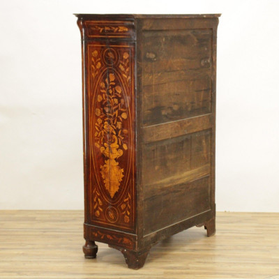 Image 7 of lot 19th C. Dutch Marquetry Tall Chest