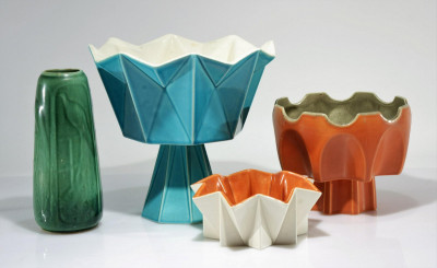 Image for Lot Redwing Cubist Bowls & Vases