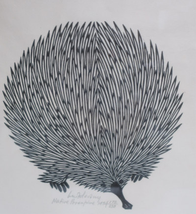 Title Jaques Hnizdovsky "Native Porcupine" Woodcut / Artist