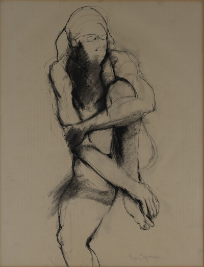 Nora Speyer - Untitled (Seated Nude)
