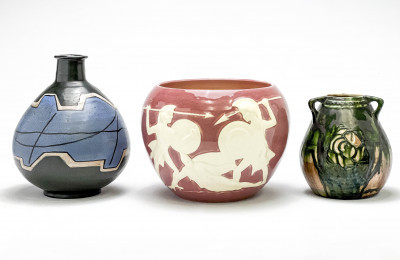 Title 3 Assorted Pottery Vessels / Artist