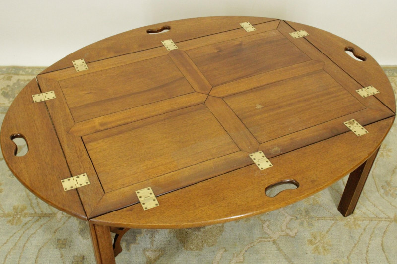English Style Mahogany Butlers Tray Table