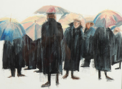 Image for Lot Jeanne Finkelstein Goodman Umbrellas mm on paper