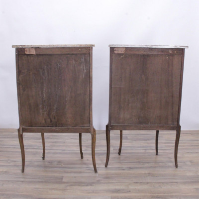 Image 9 of lot 2 Louis XV/XVI Style Inlaid Tall Chests