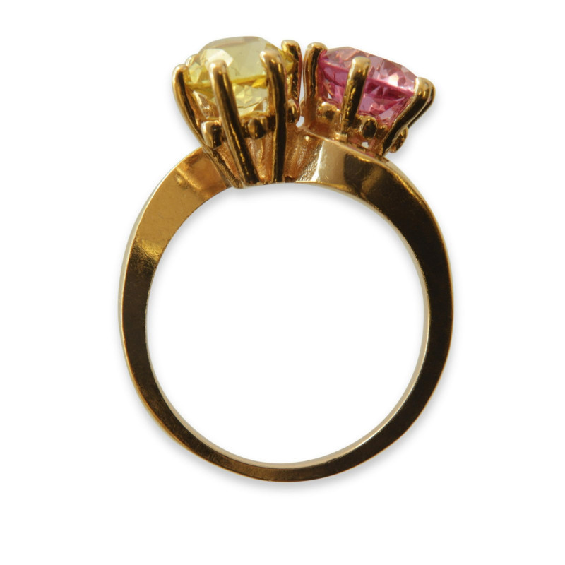 Image 2 of lot 2.93 ct Pink & Yellow Sapphire Ring