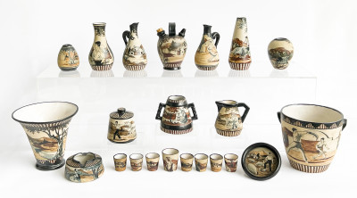 Title Group Of Étienne Vilotte & Poterie De Ciboure Pottery Vases And Vessels / Artist