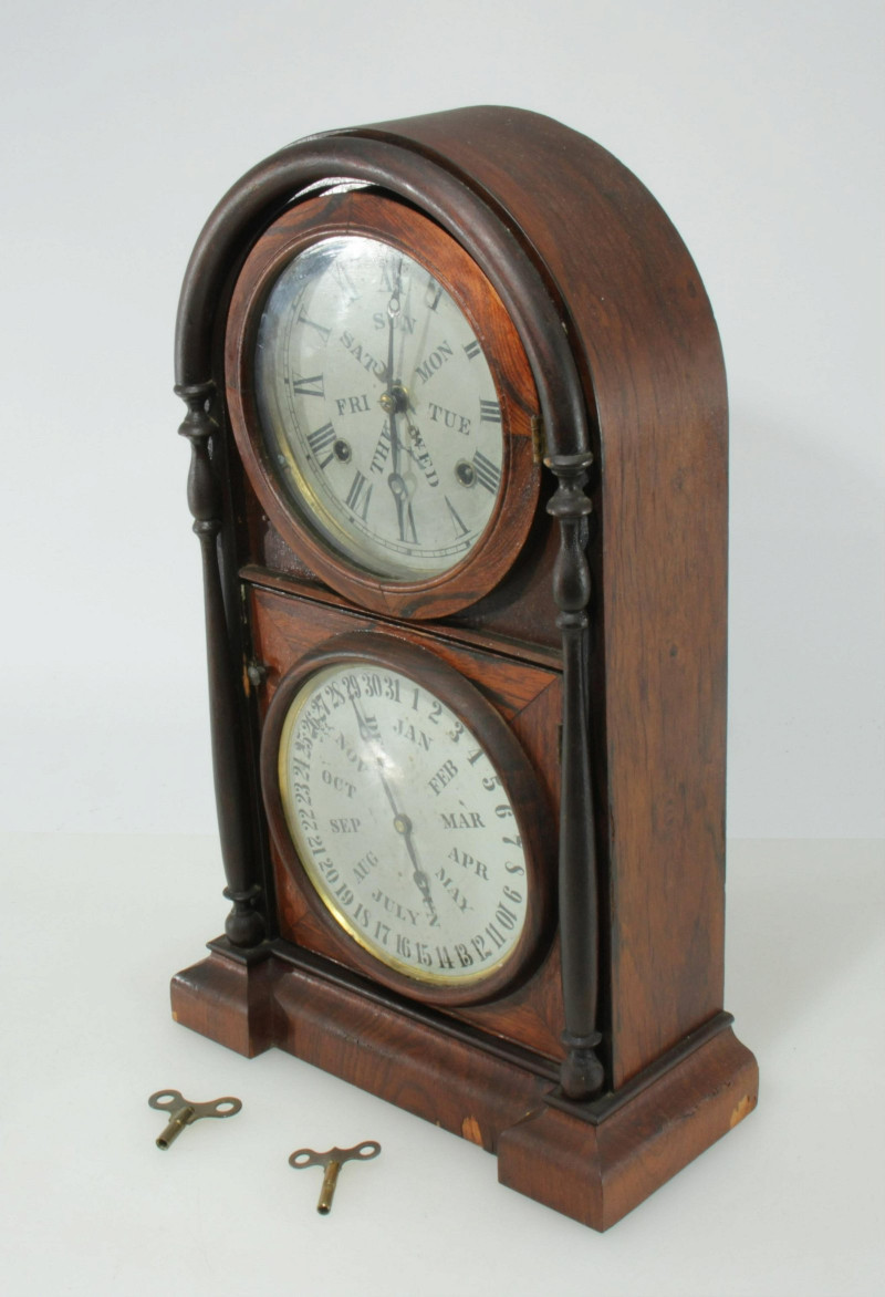 Image 2 of lot 19th C. Welch Spring & Co Shelf Clock