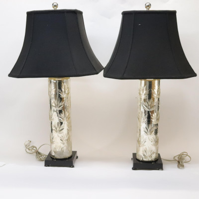 Image for Lot Pair 20C Mercury Glass Table Lamps