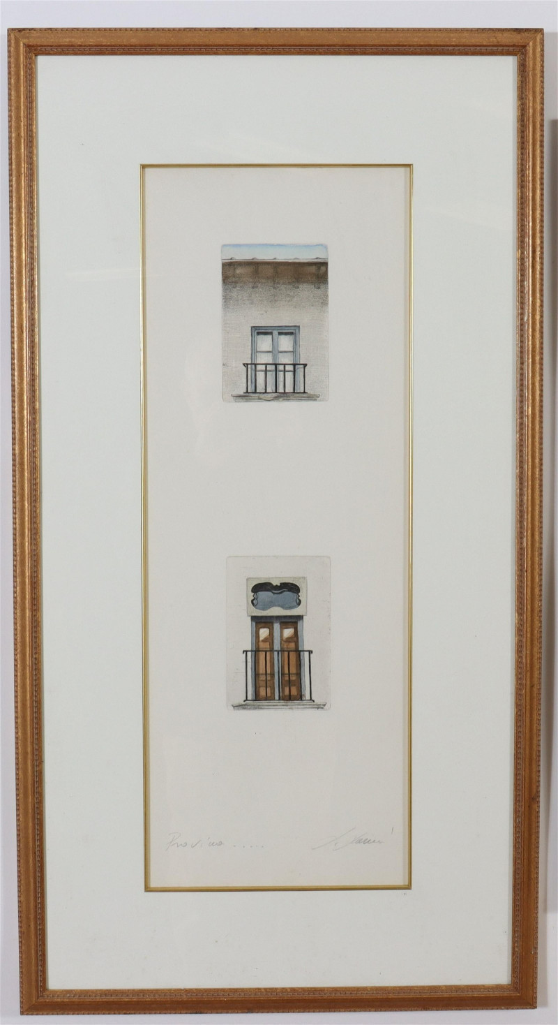 3 Modern Prints,Collage Style& Windows, signed
