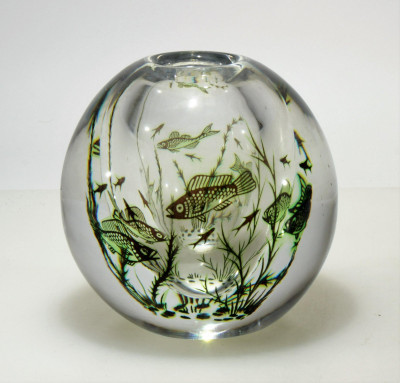 Image for Lot Edward Hald for Orrefors - Fish Graal Vase