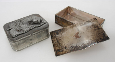 Image 6 of lot 10 Metal Enamel and Glass Trinket Boxes