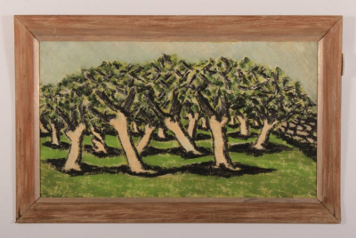 Ben Zion (1897-1987) “Orchard”1951 O/C