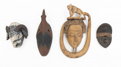 Image for Lot Group of 4 African masks