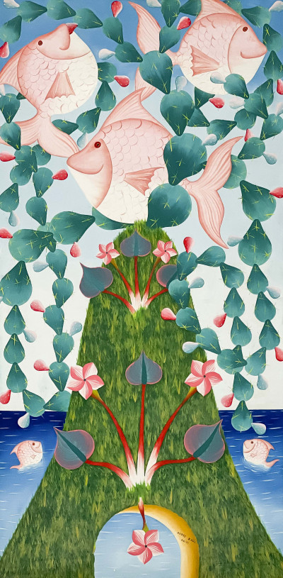 Image for Lot Audes Saül - Untitled (Composition with Fish)