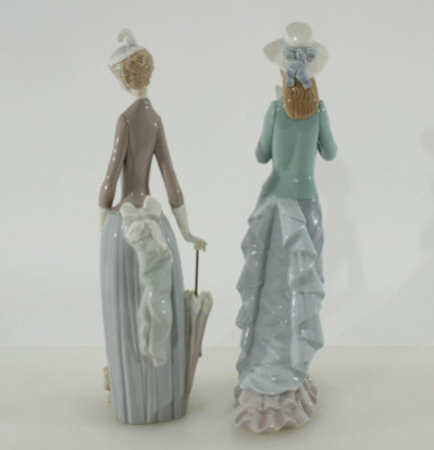 Image 3 of lot 2 Lladro Porcelain Young Ladies