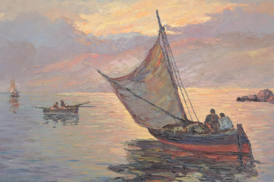 Image for Lot Giordani  Ships at Sunset