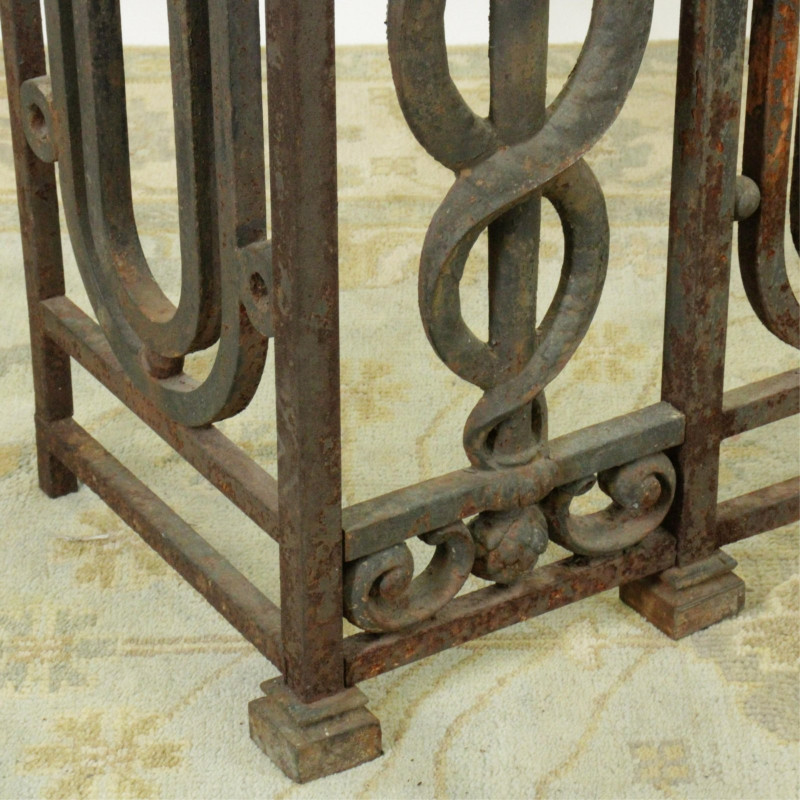 Image 5 of lot 19th C. French Caduceus Ironwork as Console