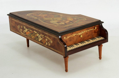 Image for Lot Swiss Marquetry Inlaid Music Box, Faberge