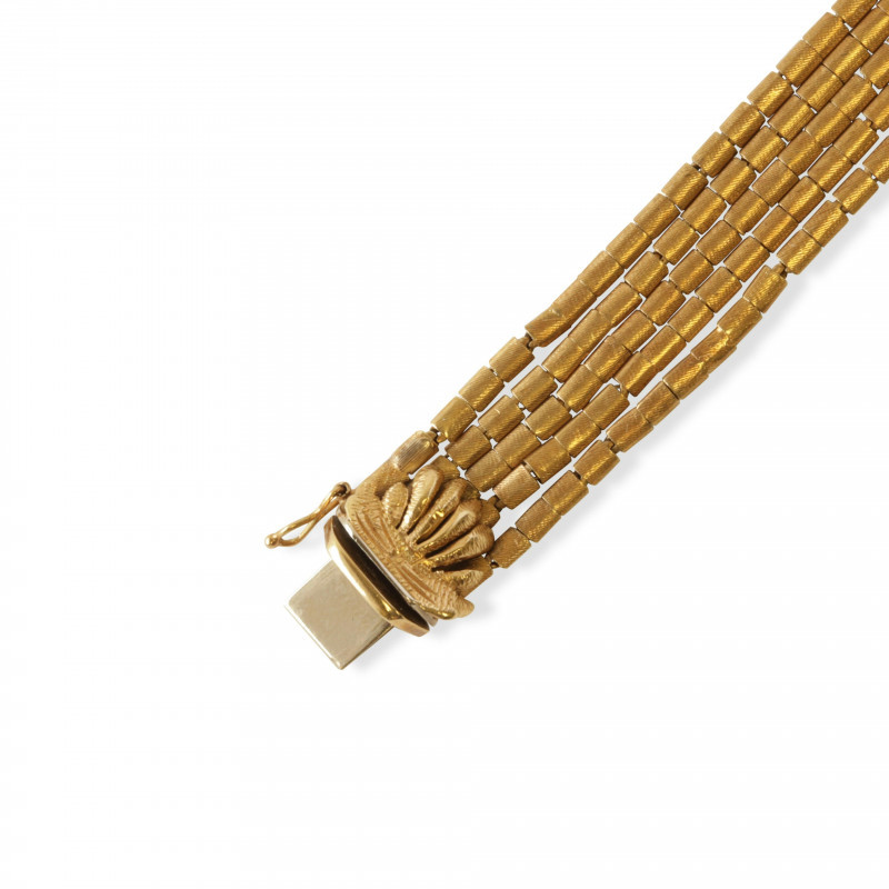 Image 2 of lot 18k Yellow Gold Multi Strand Bracelet