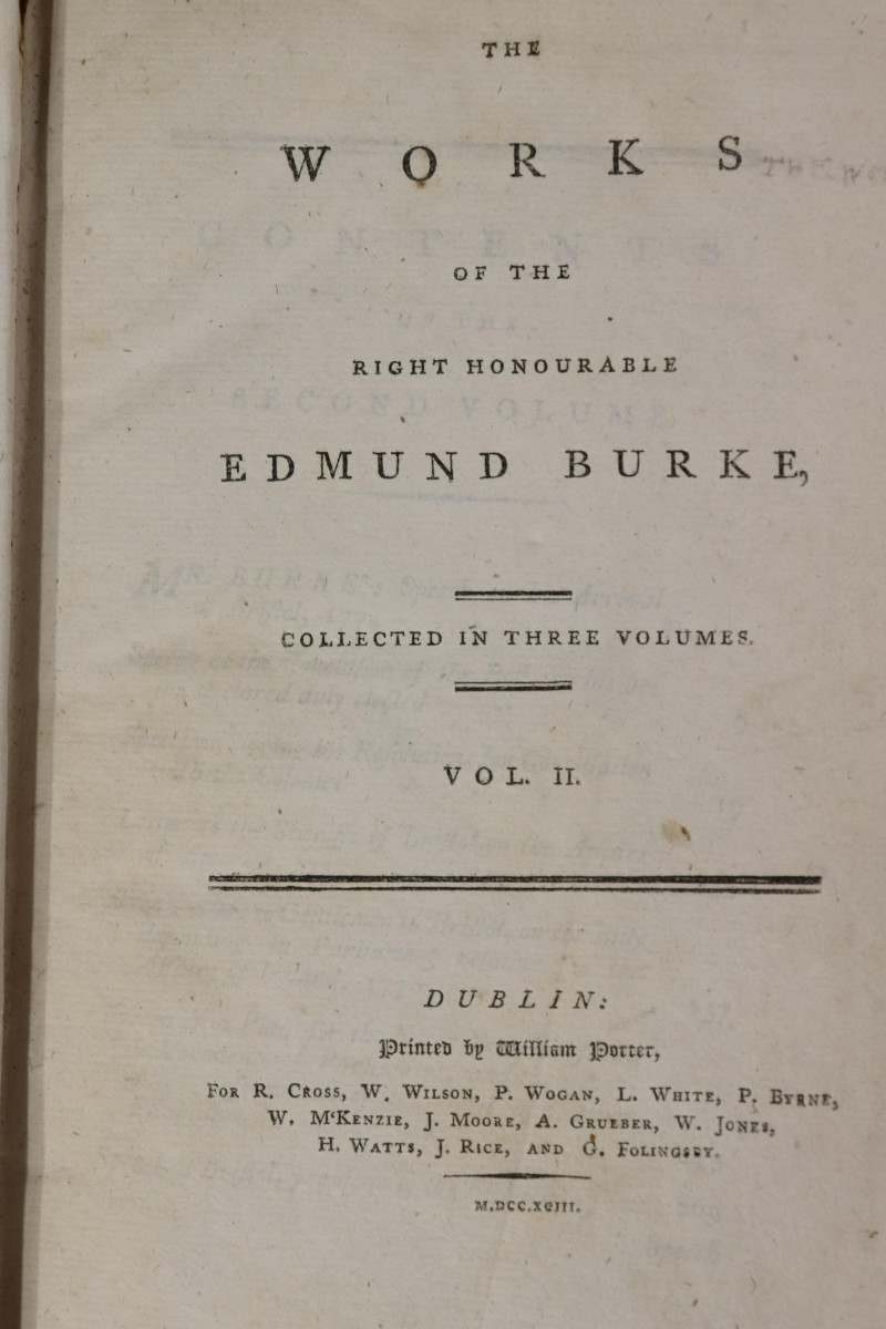 Image 4 of lot 24 Vols of Burke&apos;s Works and Writings 18th/19th C.