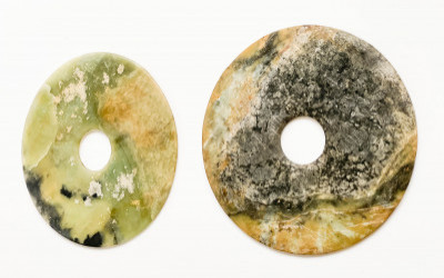 Image 2 of lot 2 Chinese Hardstone Bi Discs