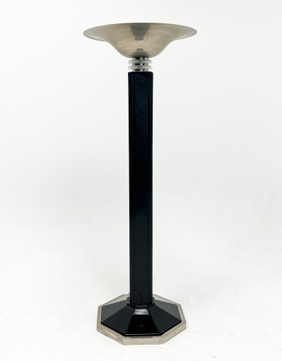 Image for Lot Impressive Art Deco Aluminum Mounted Floor Lamp