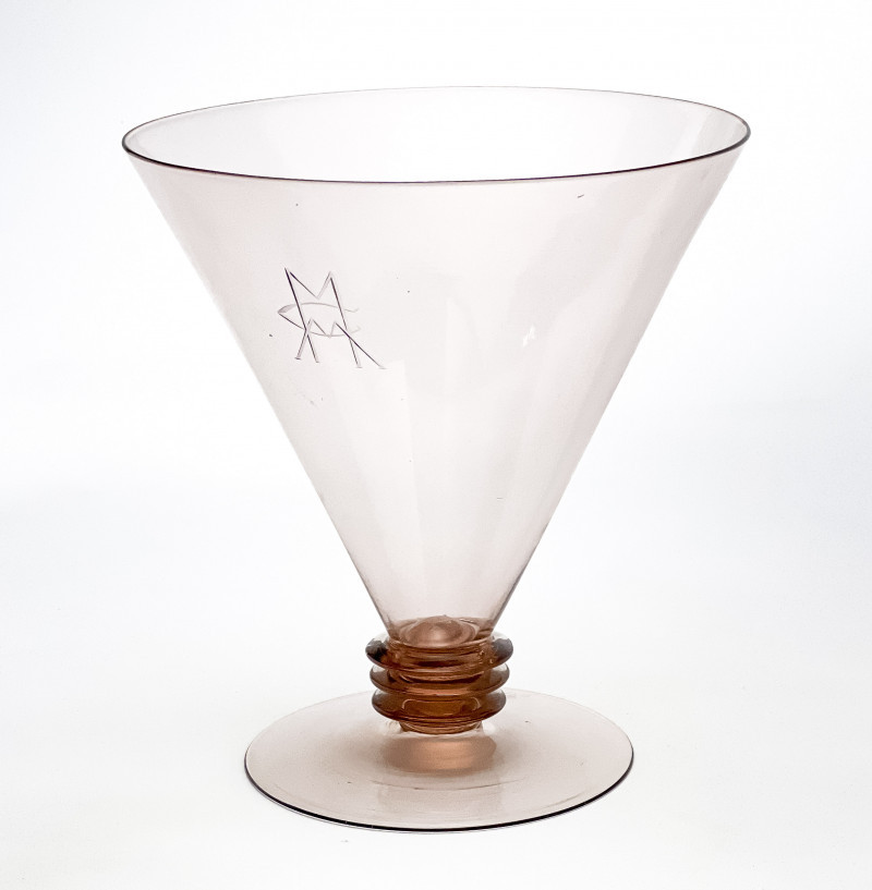 Guido Balsamo Stella for C.V.M. - Soffiato Vase with Monogram
