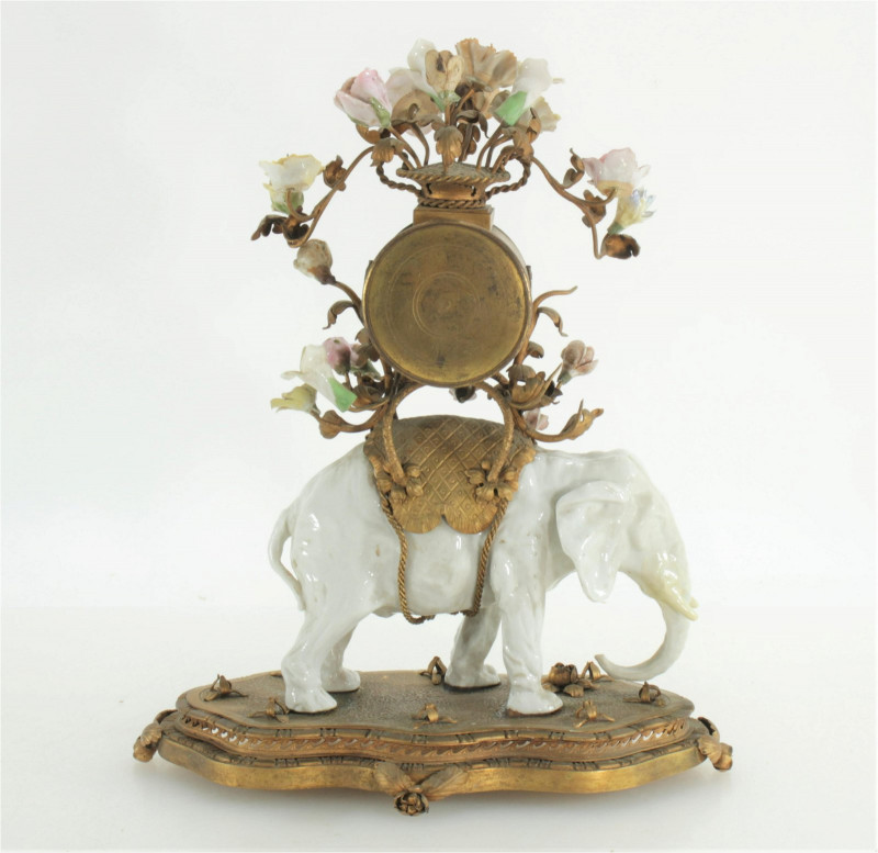 Image 4 of lot 19th C French Porcelain Mantle Clock