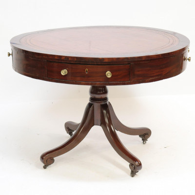 Image for Lot Regency Mahogany Drum Table