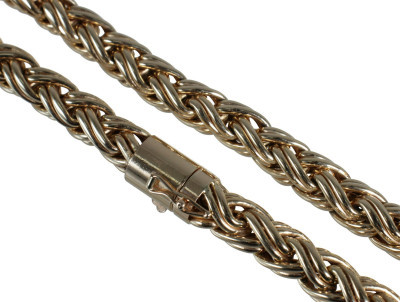 Image 2 of lot 14K Yellow Gold Wheat Chain Necklace