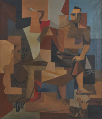 Leonard Alberts - Two Male Forms in Abstract