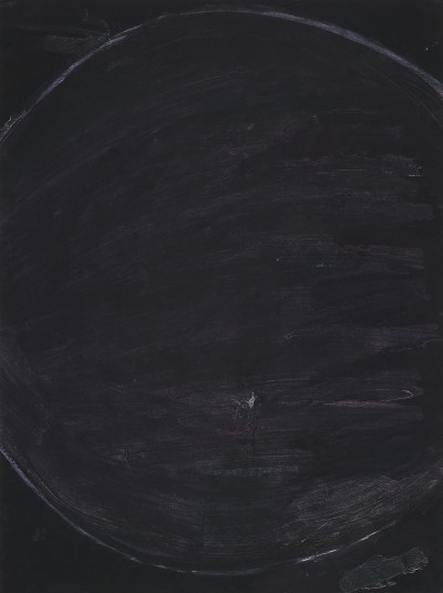 Image for Lot Unknown Artist - Untitled (Black circle on black rectangle)