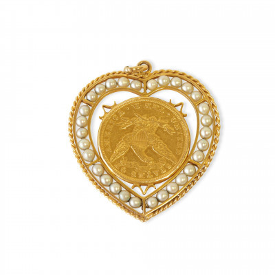 Image 2 of lot 1897 Coronet Head Gold 10 Coin as Pendant