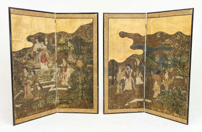 Image for Lot Japanese Four Panel Screen