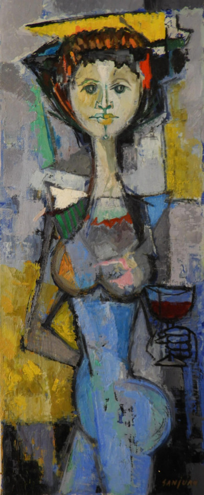 Image for Lot Bernat Sanjuan - Abstract Lady in Blue