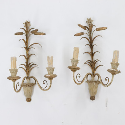 Image for Lot Pair of Neo Classic Style 2Light Sconces