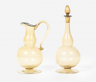 Image for Lot Venini, pitcher and decanter with stopper