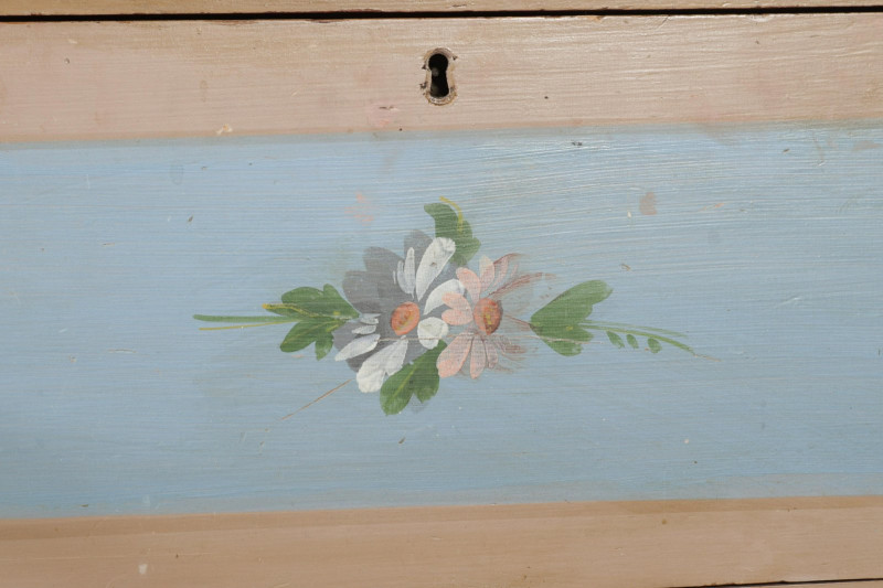 Image 4 of lot 19th C. Painted Chest & Side Chair