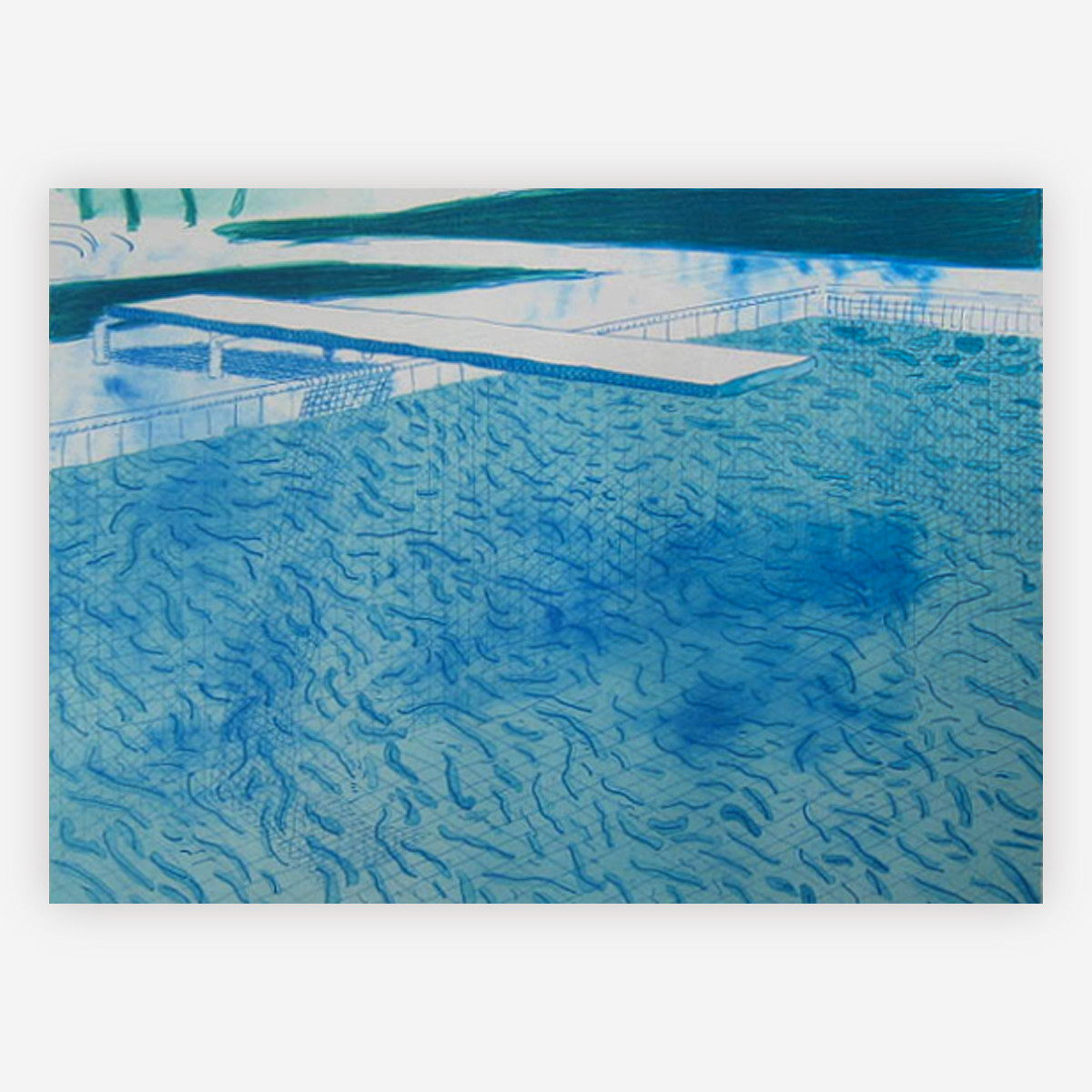 Water Made of Lines and a Blue Wash