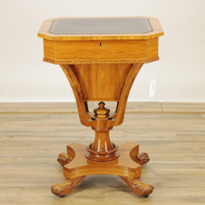 Image for Lot Late Regency Tulipwood LiftTop Writing Table