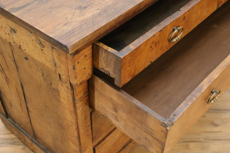 Image 4 of lot 18th C Continental Burlwood Four Drawer Low Chest