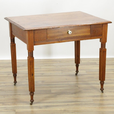 Image for Lot Victorian Oak Desk, Late 19th C.