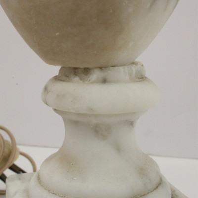Image 5 of lot 2 Pairs Carved Alabaster Lamps &amp; Other