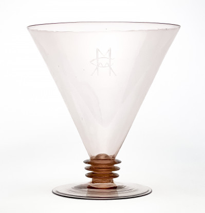 Title Guido Balsamo Stella for C.V.M. - Soffiato Vase with Monogram / Artist