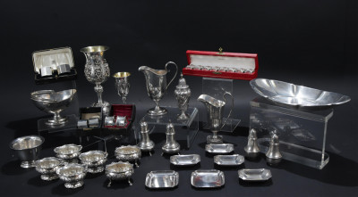 Image for Lot Sterling Silver Table Items; Tiffany Cartier