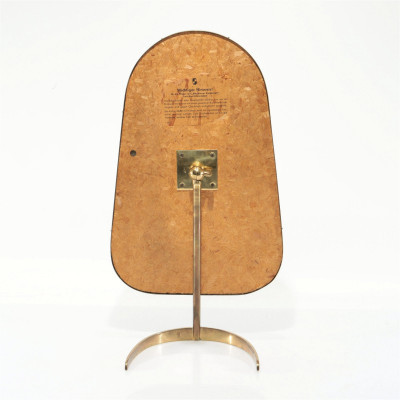 German Mid Century Enameled Brass Dressing Mirror
