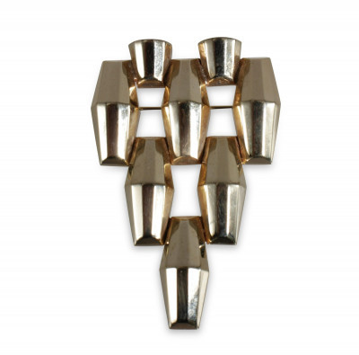 Image 2 of lot 14K Yellow Gold Modernist Brooch